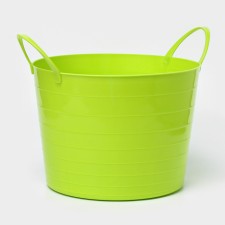 The underwear basket is soft, 17 l, 33 × 33 × 24.5 cm, the color is bright green