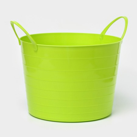 The underwear basket is soft, 17 l, 33 × 33 × 24.5 cm, the color is bright green