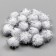 A set of parts for the decor “Bombs with a shine” set 18 pcs., Size 1 pcs: 2.5 cm, color white silver