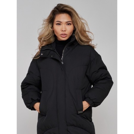 Coat insulated winter female, size 42, black color-9