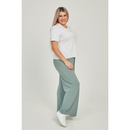 Female trousers, size 58, the color is light green-2