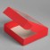 Gift box of the team with a window, 11.5 x 11.5 x 3 cm, scarlet
