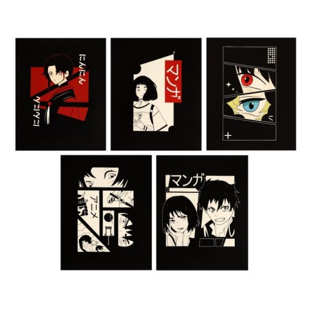 Notebook of 48 sheets in the Calligrata "Anime" cage, cover coated cardboard, offset block, mix