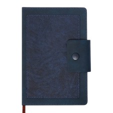 The diary is notathered, A5, 140l, cage, region, on the button, blue