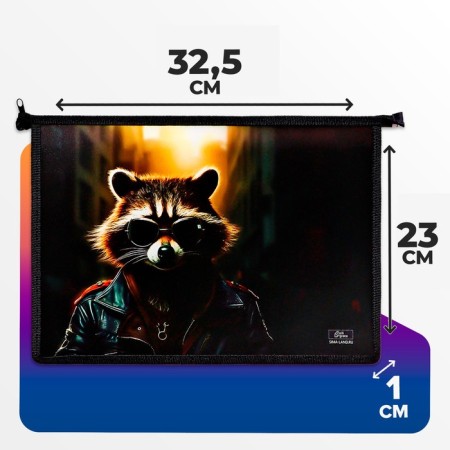 Folder D/Labor A4 Lightning from above Plastic PTR-22 Calligrata Mal "Raccoon"-7