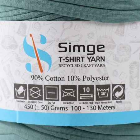 Knitted yarn secondary 90% cotton, 10% p/e, 100m/450 ± 50 g (wormwood) mix-4