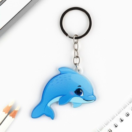 Key keychain children's "Dolphin", 3.5 x 10 cm