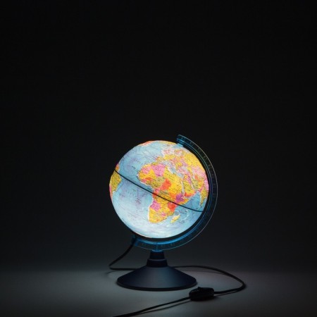 Political Globen Globe, interactive, embossed, diameter 210 mm, with backlight, with glasses-1
