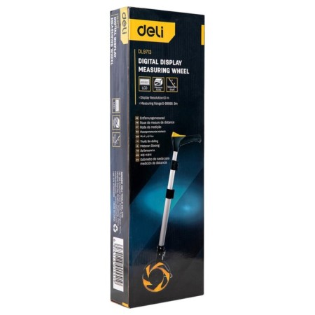 Measuring wheel Deli DL9713 104502, ± 0.5%, 9999 m-3