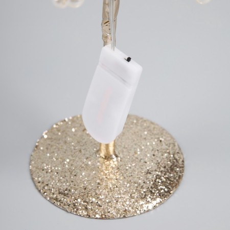 LED bush "Beads" 55 × 30 × 3 cm, 20 LED, constant glow, from batteries CR2032x2 (included), glow warm white-3