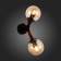 Wall lamp EVOLUCE. Sle109401-01. Raquel. 2x60 watts, E27, 13x41 cm, black color, dark tree