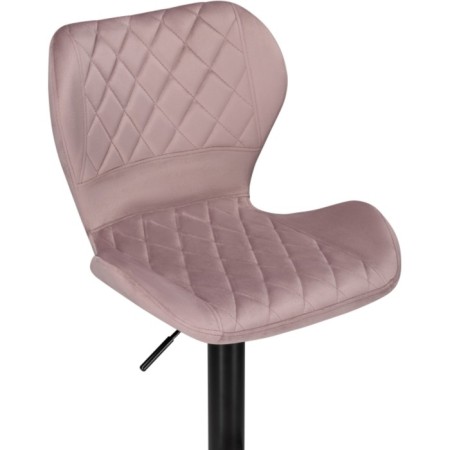 Barrier stool Porch metal/velor, black/pink 46x49x88 cm-4