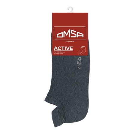 Men's socks with Omsa Active false fies, size 45-47, color Grigio Scuro