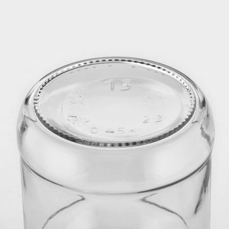 A set of glass cans with a black polymer lid, TO-82 mm, 450 ml, 6 pcs.-4