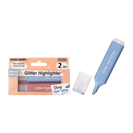 A set of markers of textbooks 2 pieces 2 colors, sparkles, gold/silver
