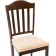 Wooden stool Midea array of gvee/fabric, nut/beige 43x48x94 cm