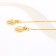 Hanging earrings Xuping chains, heart, color gold