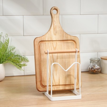 Holder for kitchen accessories of the share, 18 × 12.5 × 12.5 cm, white color-2