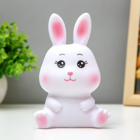 Night "Bunny" LED from batteries white-pink 9.5x14.5 cm-3