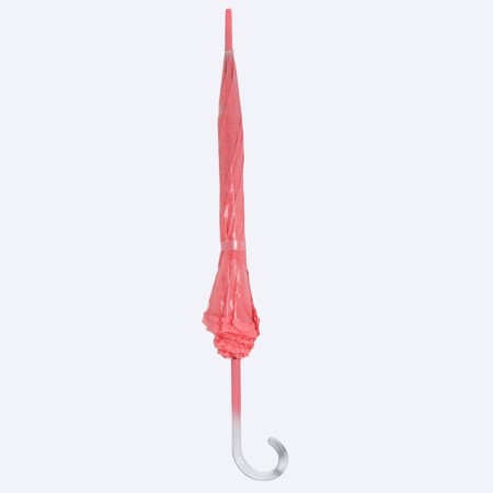 Umbrella - semi -automatic “lace” cane, 8 knitting needles, r = 40 cm, pink/transparent color-9