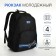 Youth backpack on a zipper, 4 pockets, black/blue color