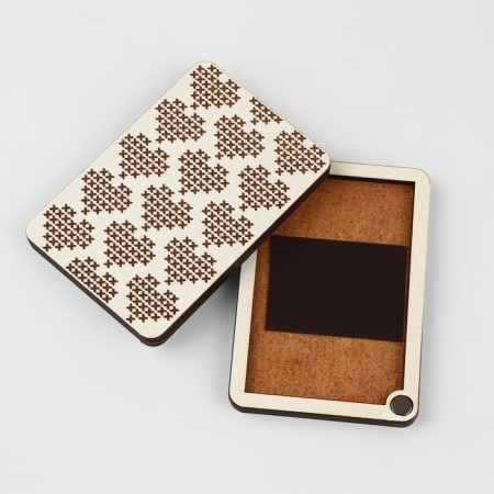 Magnetic needle "Crosses", 8 × 5.5 cm, beige color-2