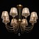 Chandelier "Federica", 8x40W E14, color gold