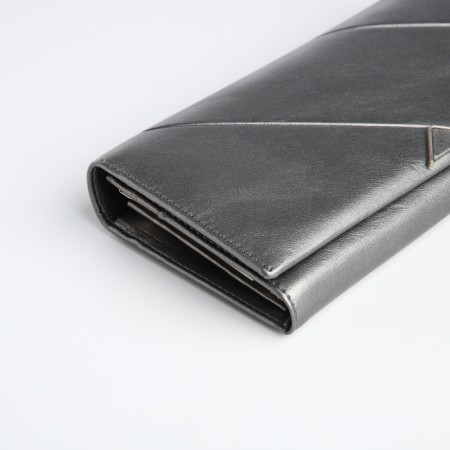 Women's wallet on magnet, gray color-2