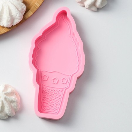Mold "Morozhenka", silicone, 15 × 7.5 × 2 cm, pink color-3