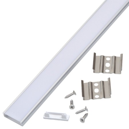 Aluminum profile General, 6x24 mm, invoice, 2 m, matte Divator, accessories