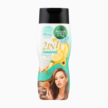 Hair shampoo, food, with lemon extract, 400 ml