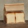 Paper Craft package, with a window, a rectangular bottom, 22 x 11 x 28 cm