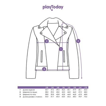 Куртка из экокожи для девочки PlayToday, рост 140 см-9