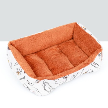 Animal bed lying + rotary rug, double -sided pillow, 45 x 30 x 15 cm-1