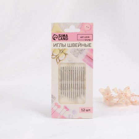 Sewing needles, d = 0.76 mm, 3.6 - 4.2 cm, autonomous, 12 pcs