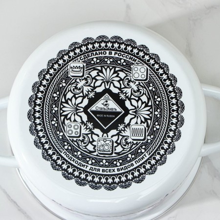 Mosaic pan, 3 l, enameled cover, induction-3