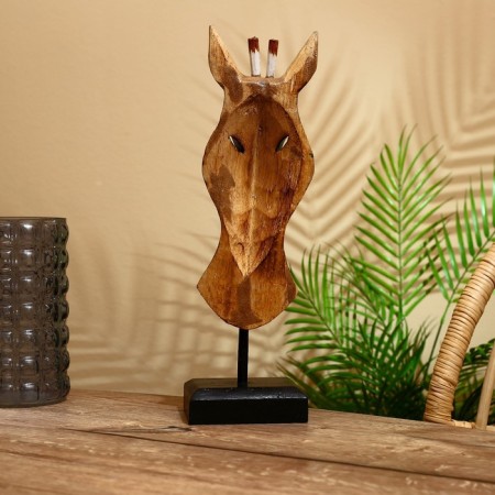 Mask "Zebra" on a stand, Albezia 40 cm-3