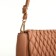 Bag Women's Messenger with a zipper, beige color