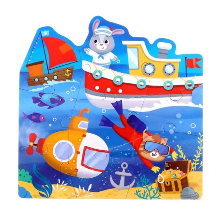 Figure puzzles 4 in 1 "Transport", 9, 12, 15, 20 elements-5