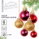 Christmas tree balls New Year, for the New Year, plastic, d = 3 cm, 6 pcs., Wine and gold color