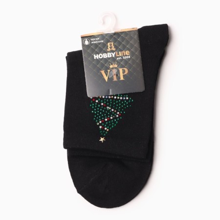 Women's socks, black color, rr 36-40-2
