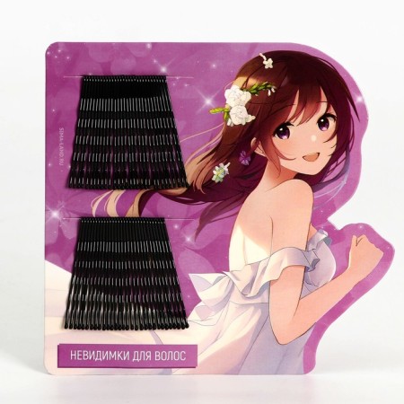 Invisibility for hair "Tenderness" 60 pcs, 4.5 cm-1