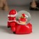 Souvenir Polystone Water Ball "Santa Claus on a motorcycle with a stroller" MIX 7.5x8.2x7 cm