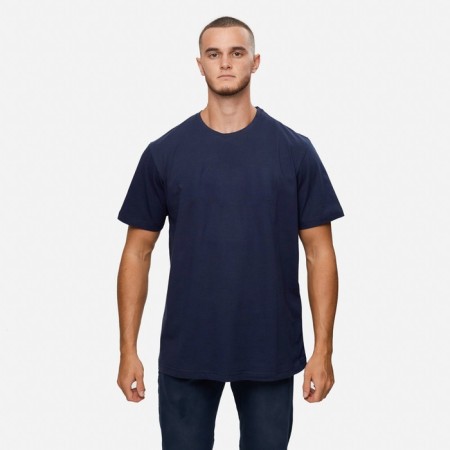 T-shirt masculine, dark blue color, print, size 46 (m)