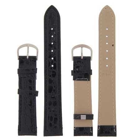 Solomon watch strap, 18 mm, eco-leather, L-19 cm, black-1