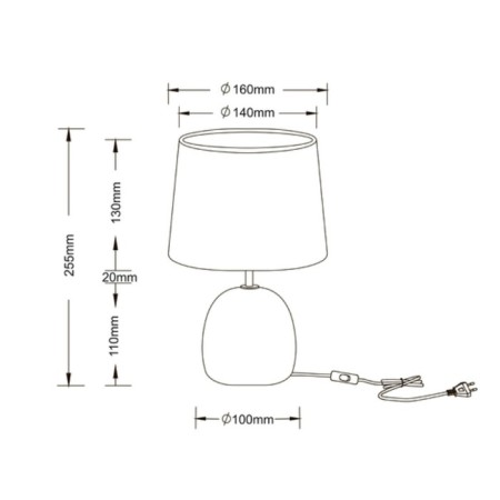 Decorative table lamp Arte Lamp Titawin A5022LT-1GY, E14, 40 W, 16x16x25 cm, gray-4