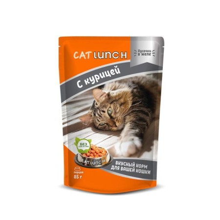 Wet Cat Lunch food for cats, chicken in jelly, 85 g