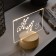 Nightlight with marker for notes, 17.5x15x9.5 cm, 6 LED, USB, rectangles., T/white