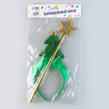 New Year's carnival set "Little Christmas tree", rim, wand, for the New Year-3