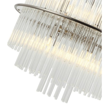 Suspended chandelier Eclipse 13xg9 LED 5W, size 50x50x63-150 cm, color nickel-2